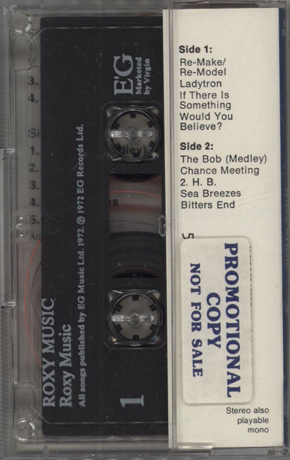 Roxy Music Roxy Music UK Promo cassette album