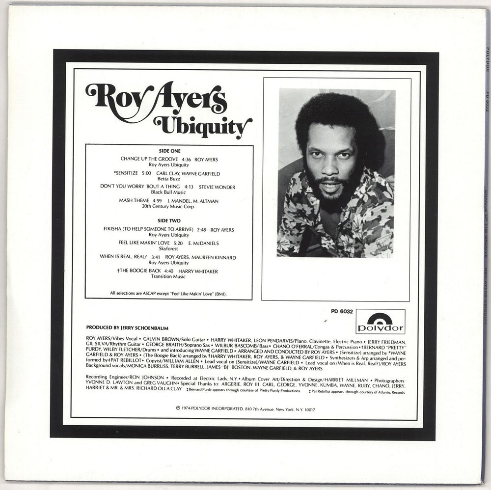 Roy Ayers Change Up The Groove US vinyl LP album (LP record)