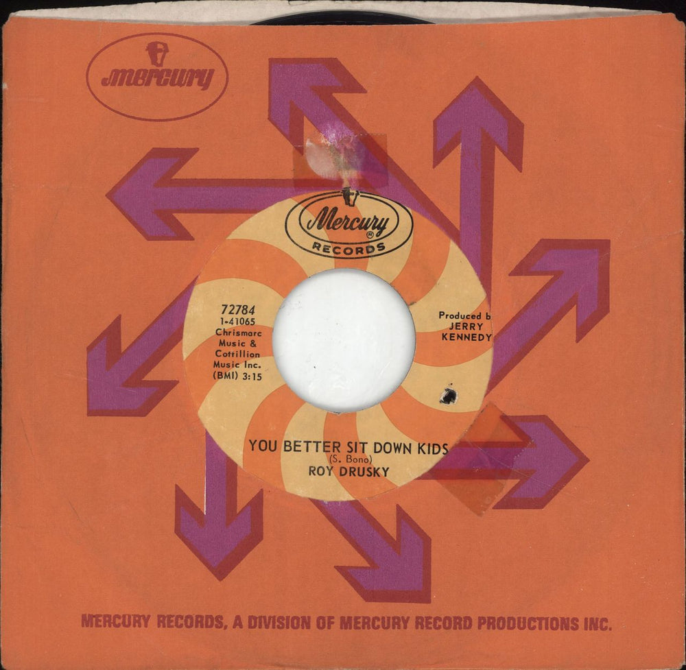 Roy Drusky You Better Sit Down Kids US 7" vinyl single (7 inch record / 45) 72784