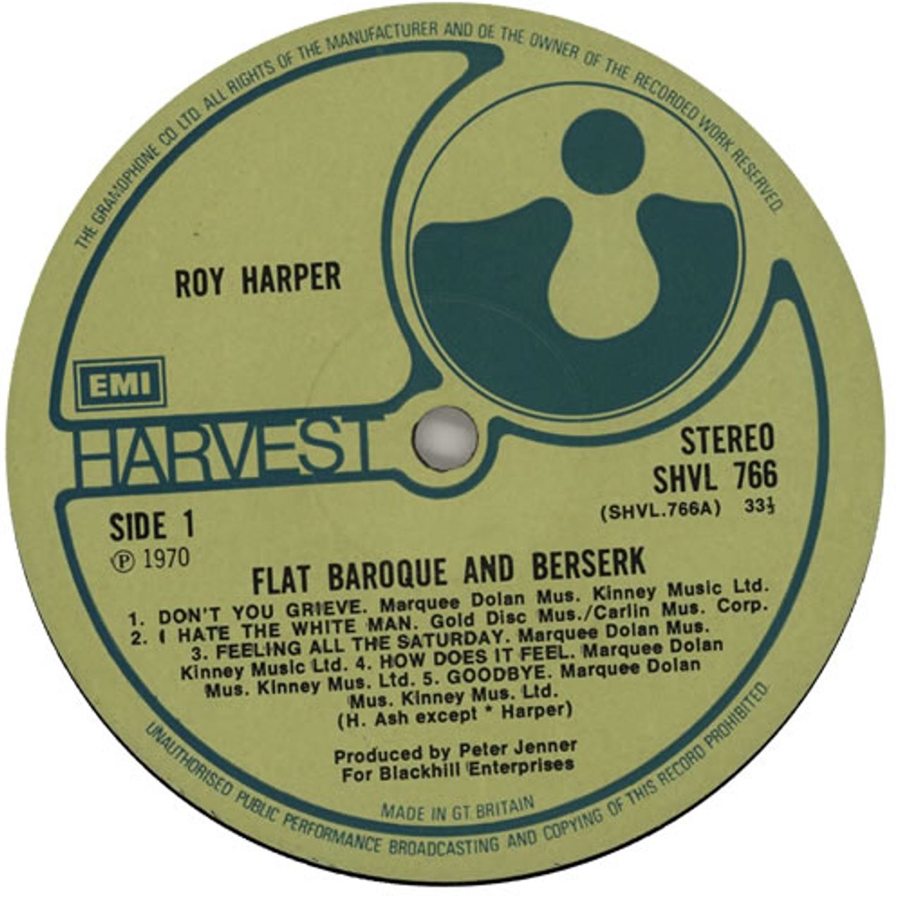 Roy Harper Flat Baroque And Berserk - 2nd UK vinyl LP album (LP record) ROYLPFL436007