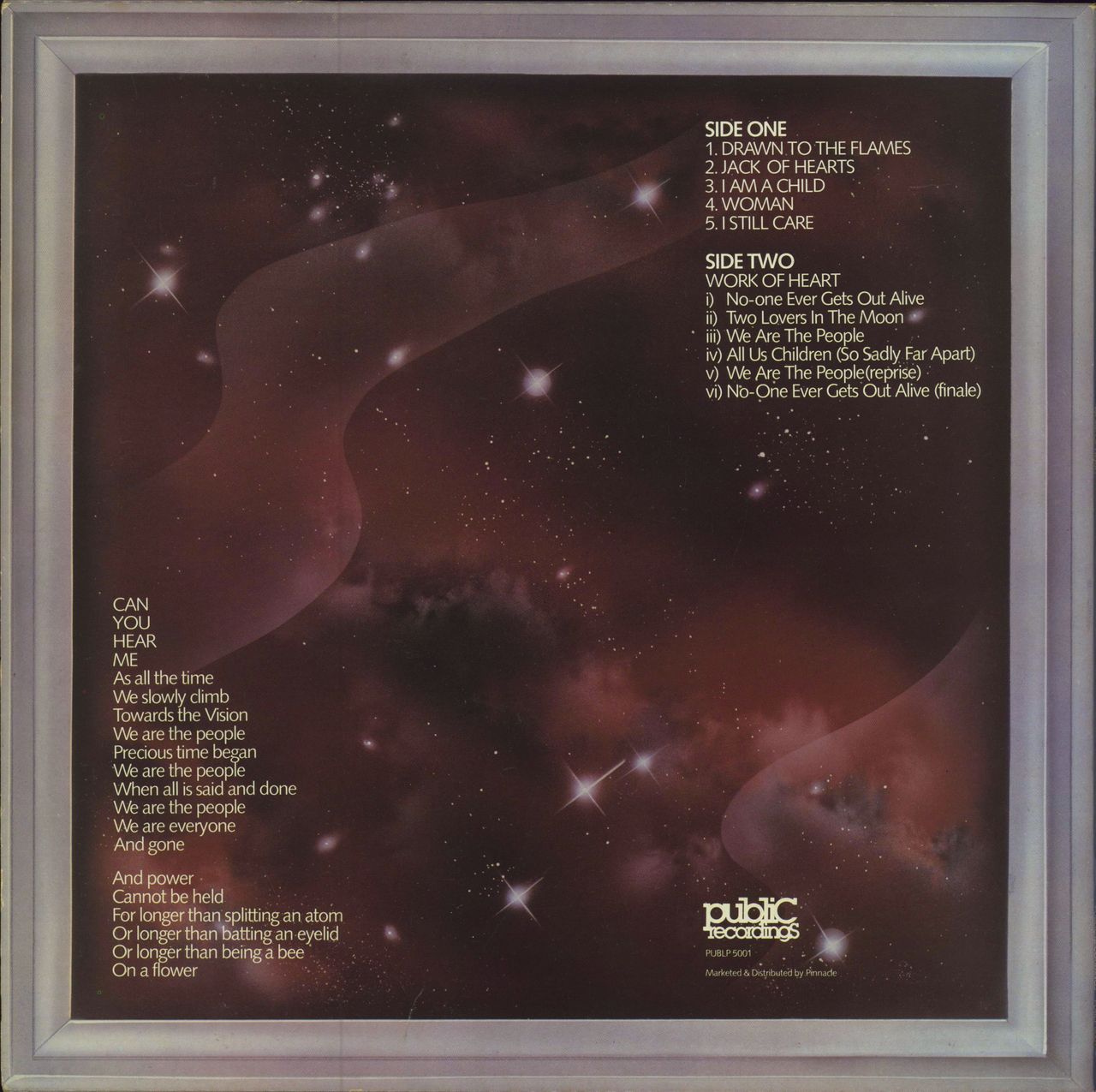Roy Harper Work Of Heart + Sticker UK vinyl LP album (LP record)