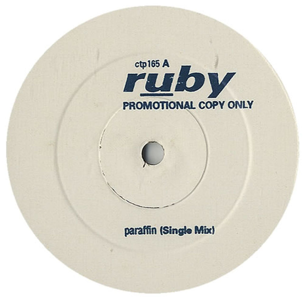 Ruby Paraffin UK Promo 12" vinyl single (12 inch record / Maxi-single) CTP165