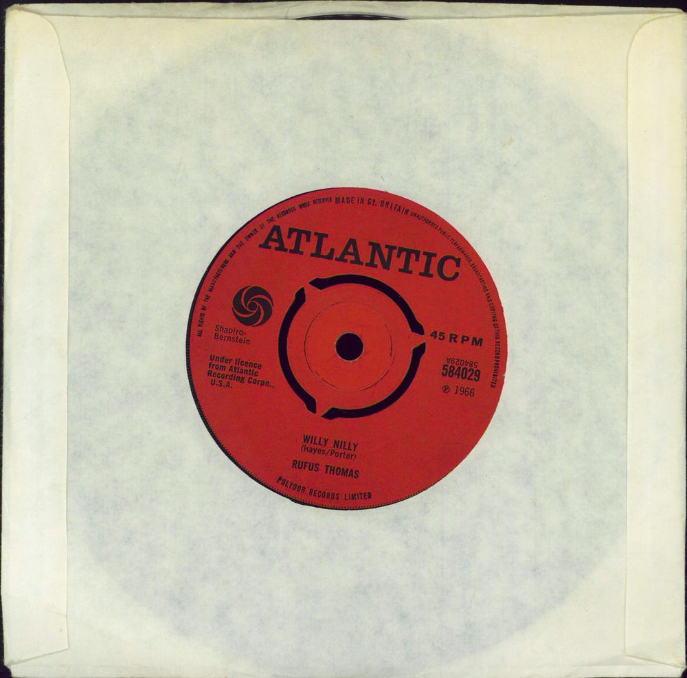 Rufus Thomas Willy Nilly UK 7" vinyl single (7 inch record / 45)
