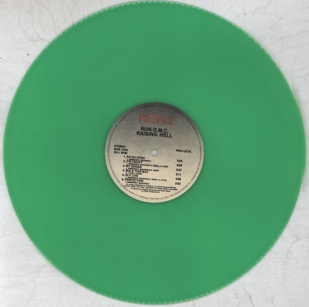 Run DMC Raising Hell - Vinyl Me Please - Neon Green Vinyl US vinyl LP album (LP record) RMCLPRA824861