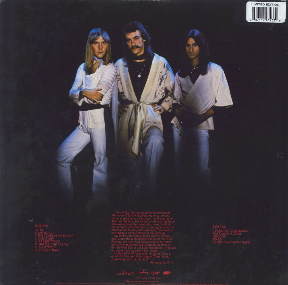 Rush 2112 (Twenty One Twelve): Hologram Edition - 180gm Blue Vinyl - Sealed US vinyl LP album (LP record) 602567414339