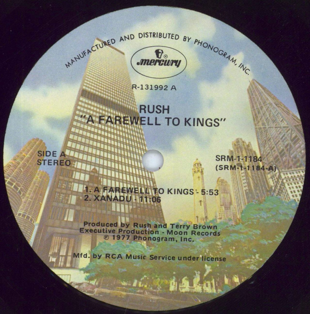 Rush A Farewell To Kings  - RCA Music Club US vinyl LP album (LP record) RUSLPAF801498