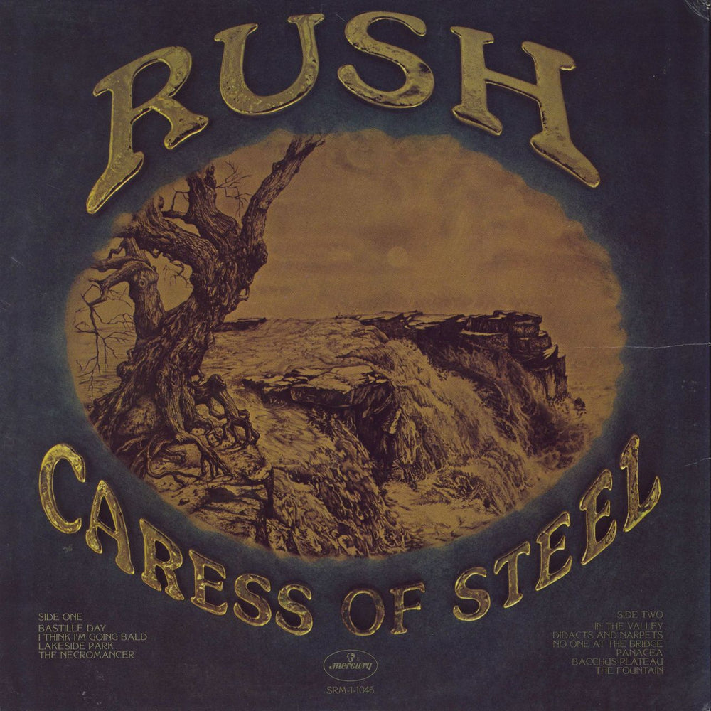 Rush Caress Of Steel US Promo vinyl LP album (LP record)