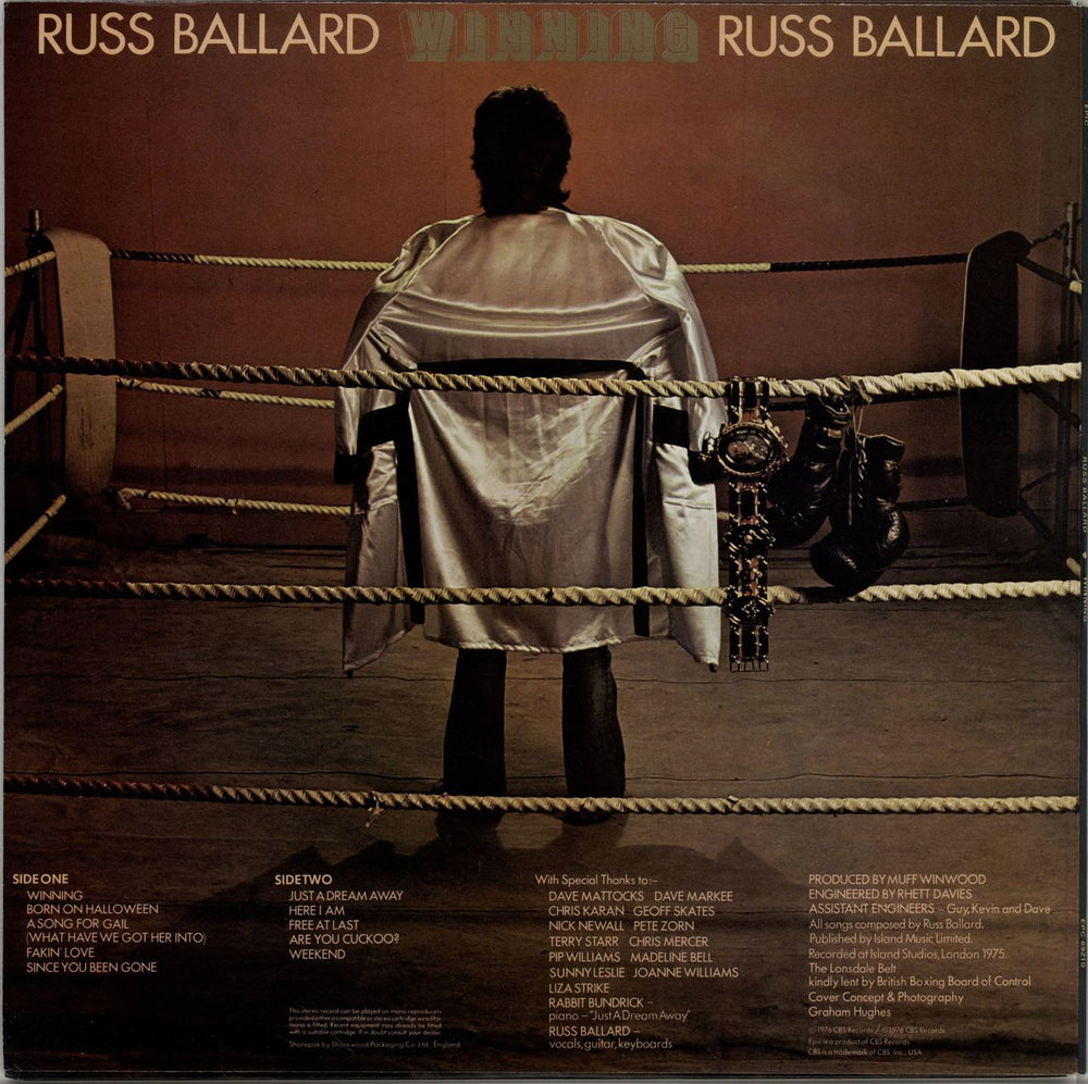 Russ Ballard Winning UK vinyl LP album (LP record)