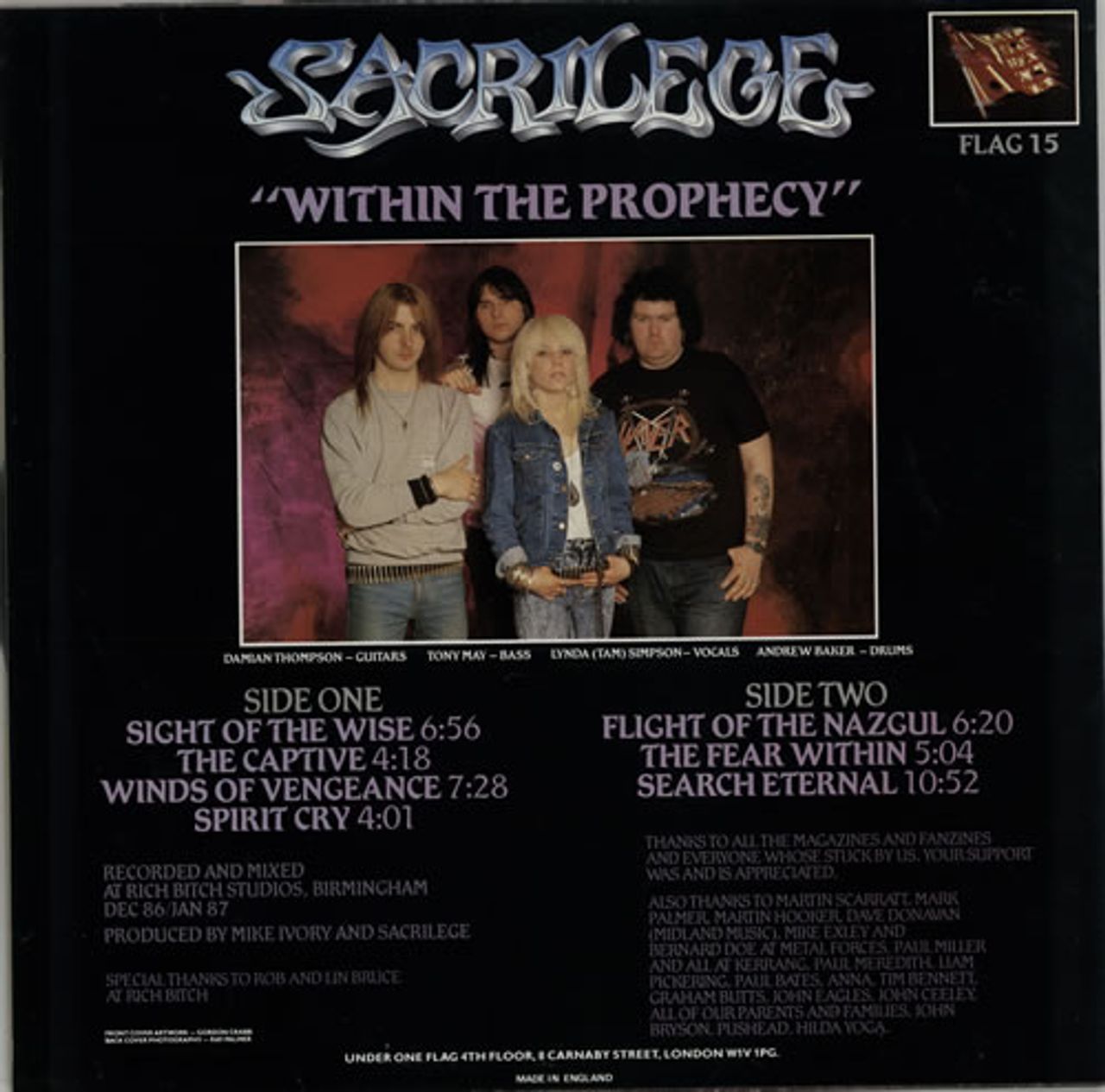 sacrilege Within the Prophecy LP レコード - 洋楽