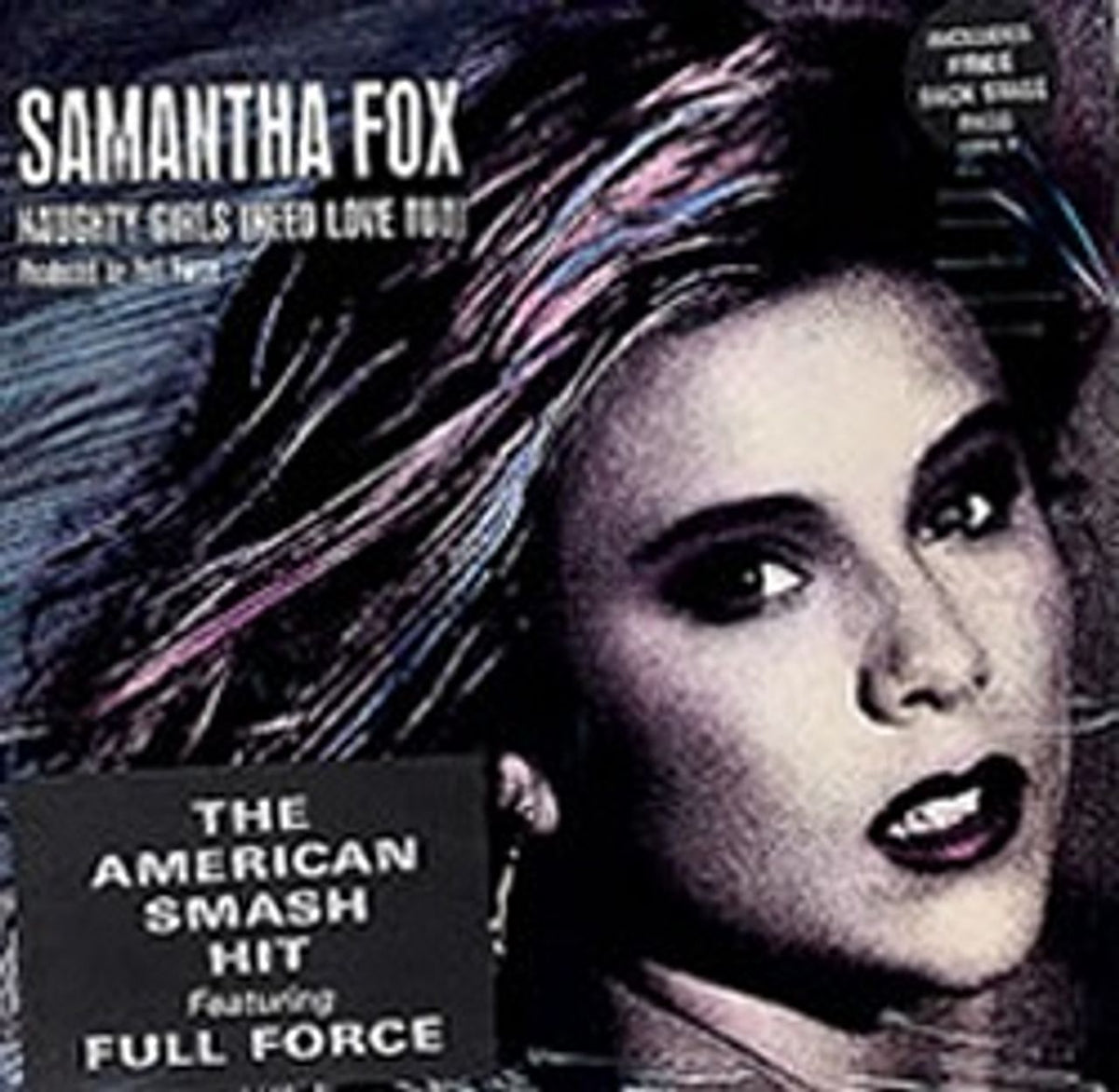 Samantha Fox Naughty Girls Need Love Too Pink Vinyl Back Stage P — 