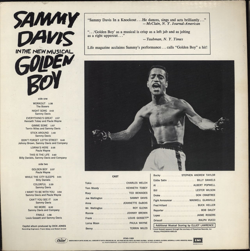 Sammy Davis Jr Golden Boy US vinyl LP album (LP record)