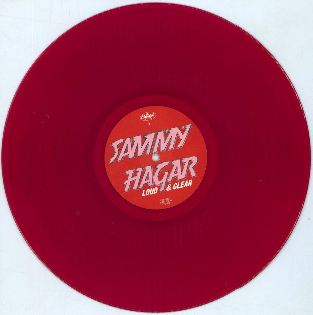 Sammy Hagar Loud & Clear - Red Vinyl - EX UK vinyl LP album (LP record) HGALPLO448250