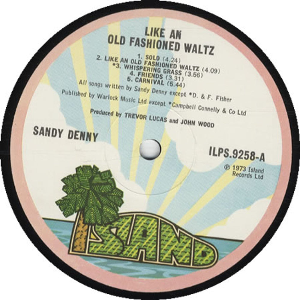 Sandy Denny Like An Old Fashioned Waltz - 1st - EX UK vinyl LP album (LP record) SNYLPLI595273