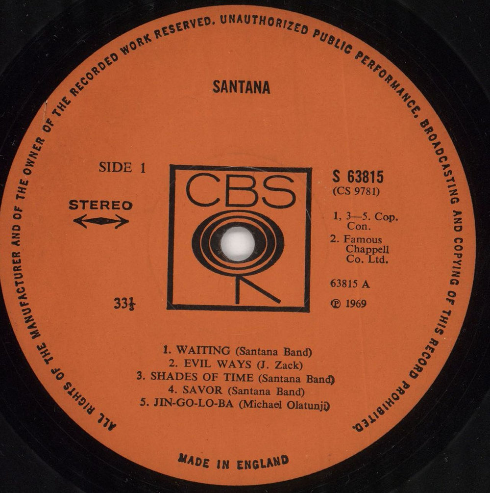 Santana Santana - 1st - EX UK vinyl LP album (LP record) SNTLPSA722495