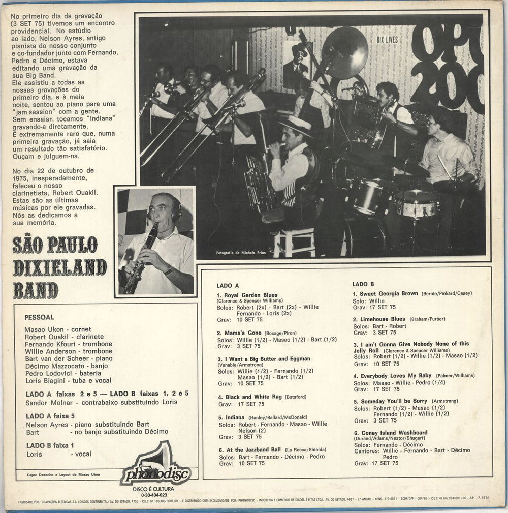 São Paulo Dixieland Band Homenagem A Robert Brazilian vinyl LP album (LP record)