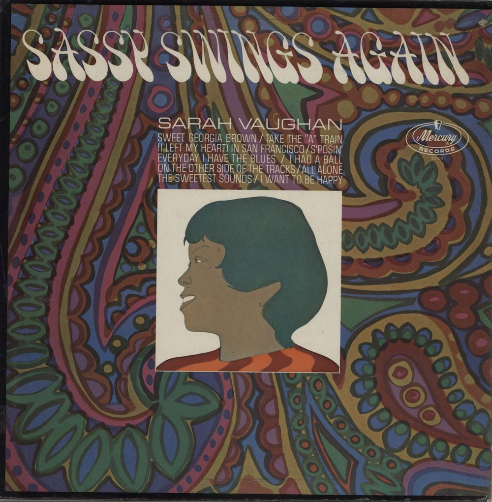 Sarah Vaughan Sassy Swings Again UK vinyl LP album (LP record) 20105MCL