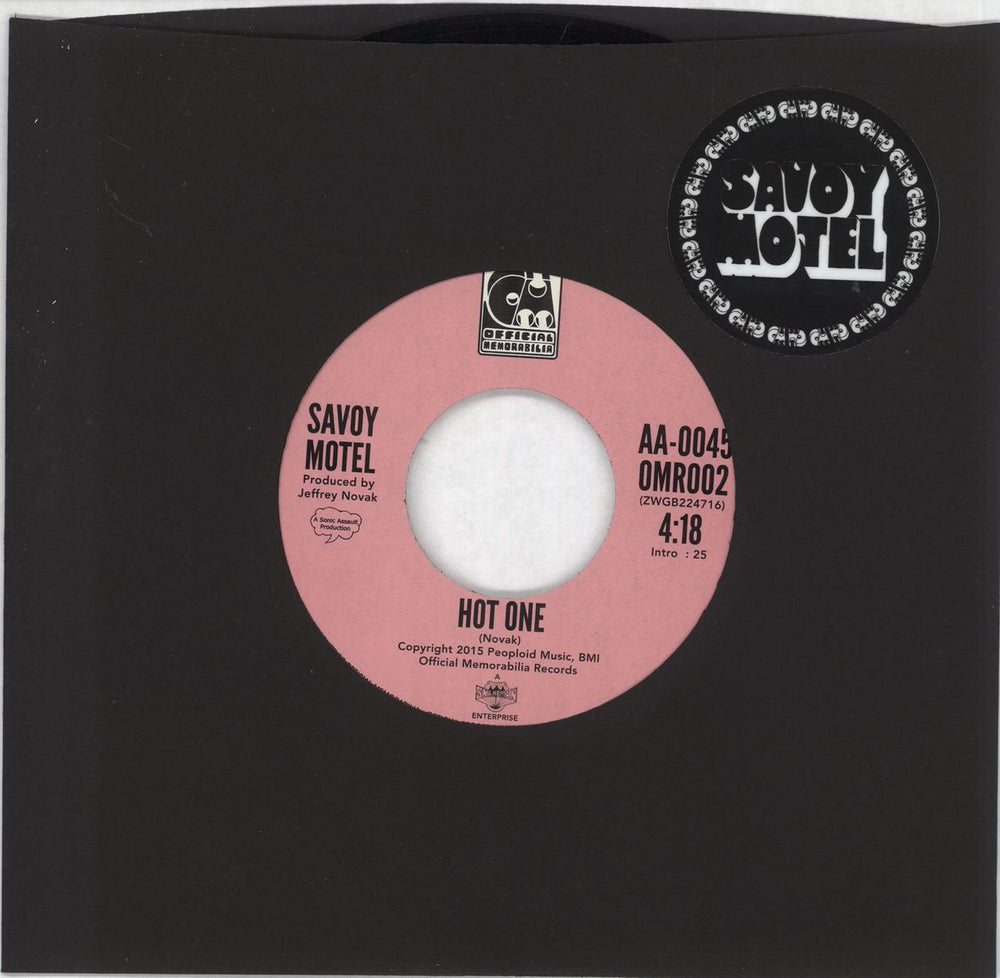 Savoy Motel Hot One US 7" vinyl single (7 inch record / 45) OMR002