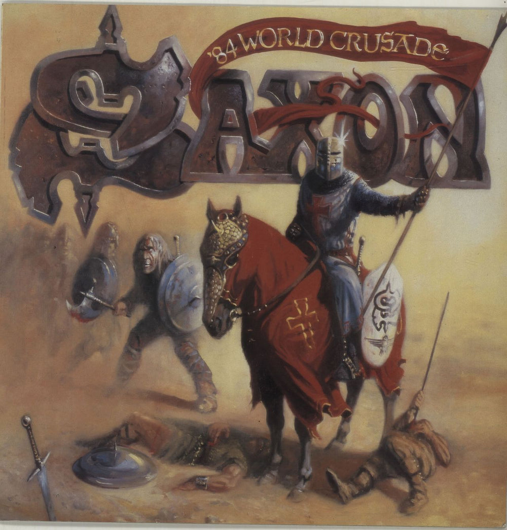 Saxon '84 World Crusade + Ticket Stub UK tour programme TOUR PROGRAMME