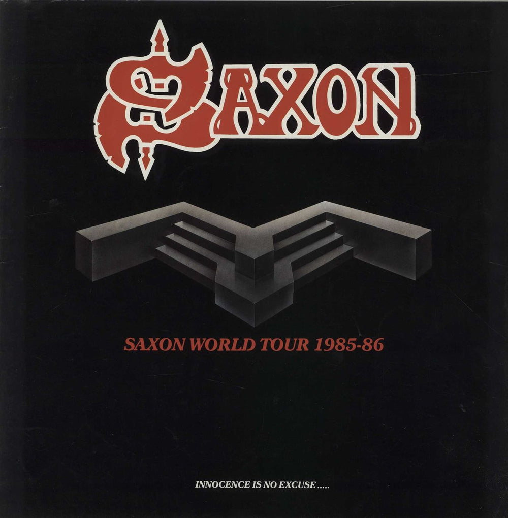 Saxon Saxon World Tour 1985-86 - Autographed UK tour programme TOUR PROGRAMME