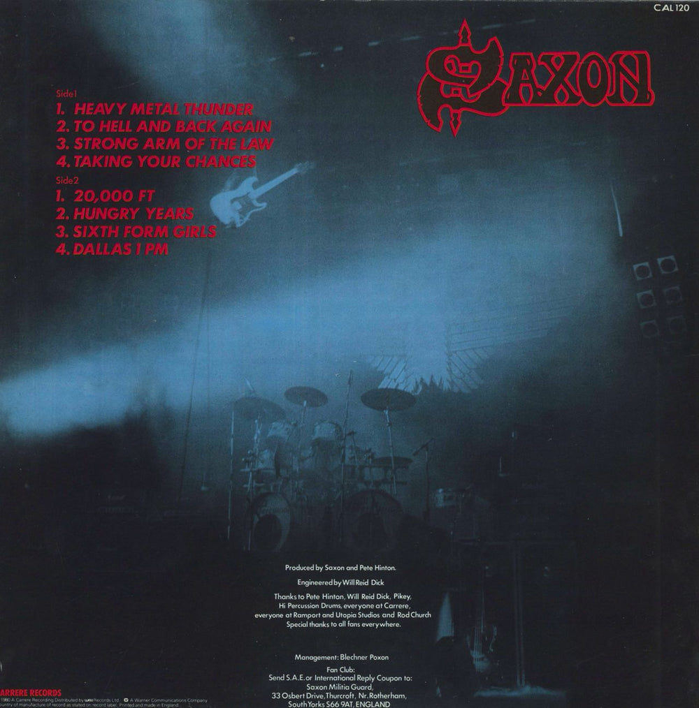 Saxon Strong Arm Of The Law + Patch UK Vinyl LP — RareVinyl.com