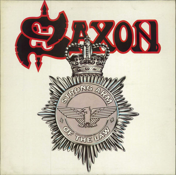 Saxon Strong Arm Of The Law + Patch UK Vinyl LP — RareVinyl.com