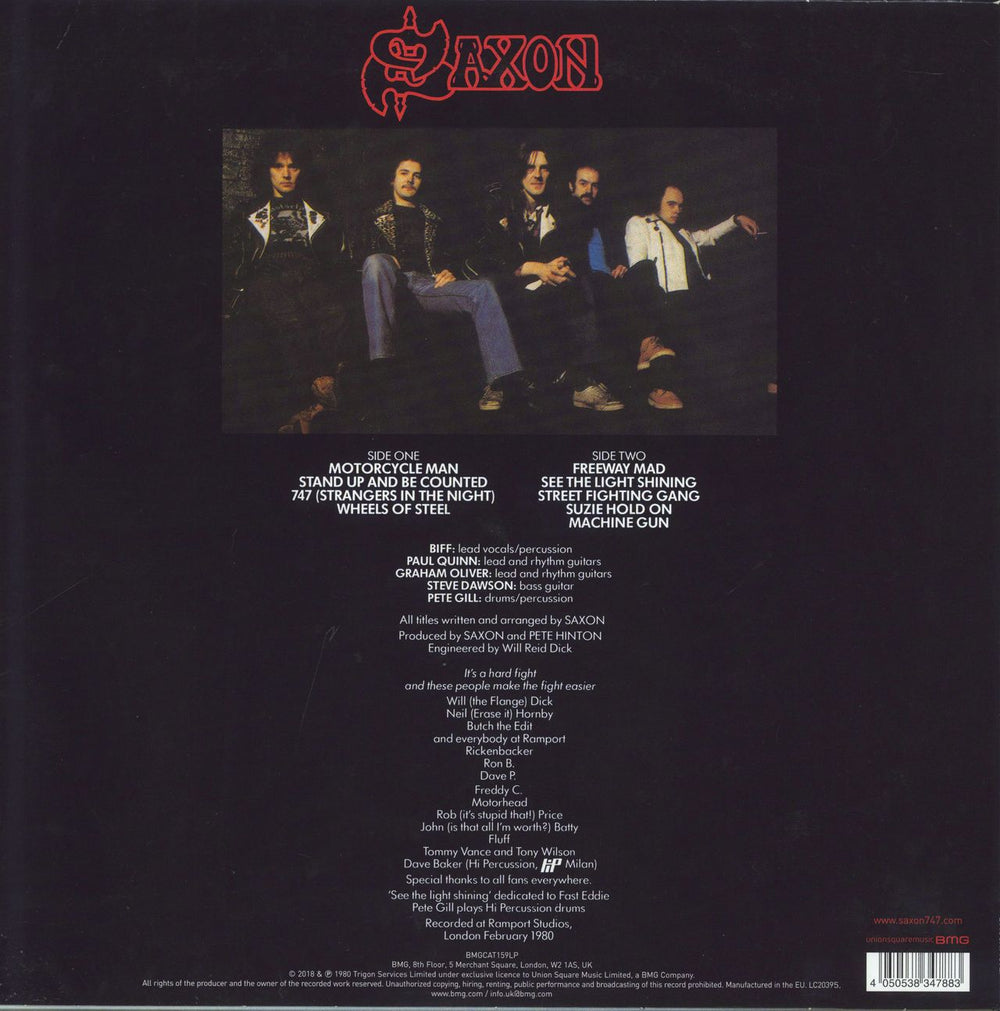 Saxon Wheels Of Steel - Black & White Swirl Vinyl UK vinyl LP album (LP record) 4050538347883