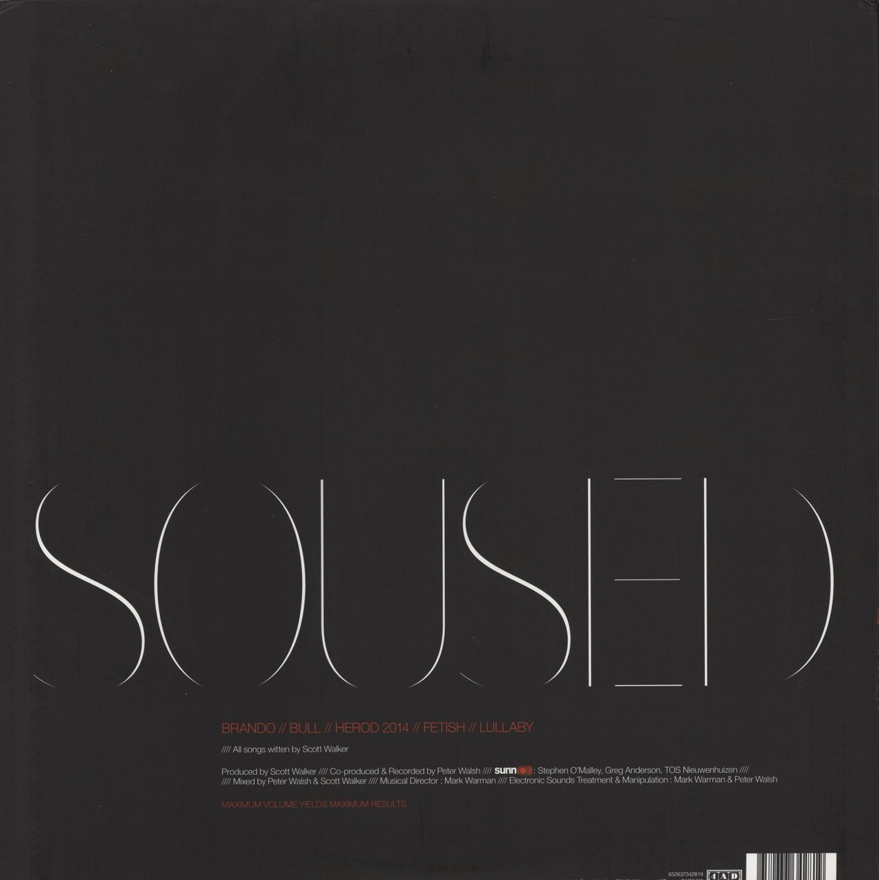 Scott Walker Soused UK 2-LP vinyl record set (Double LP Album) 652637342819