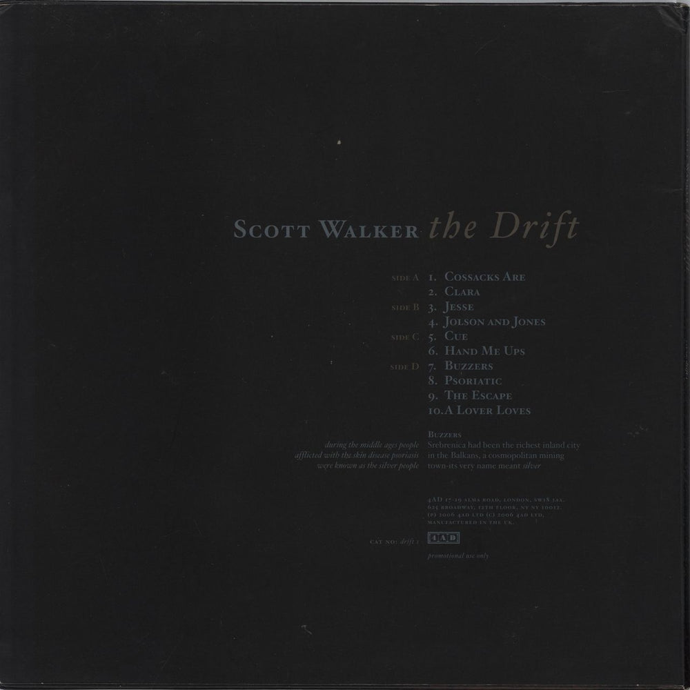 Scott Walker The Drift - EX UK Promo 2-LP vinyl record set (Double LP Album)