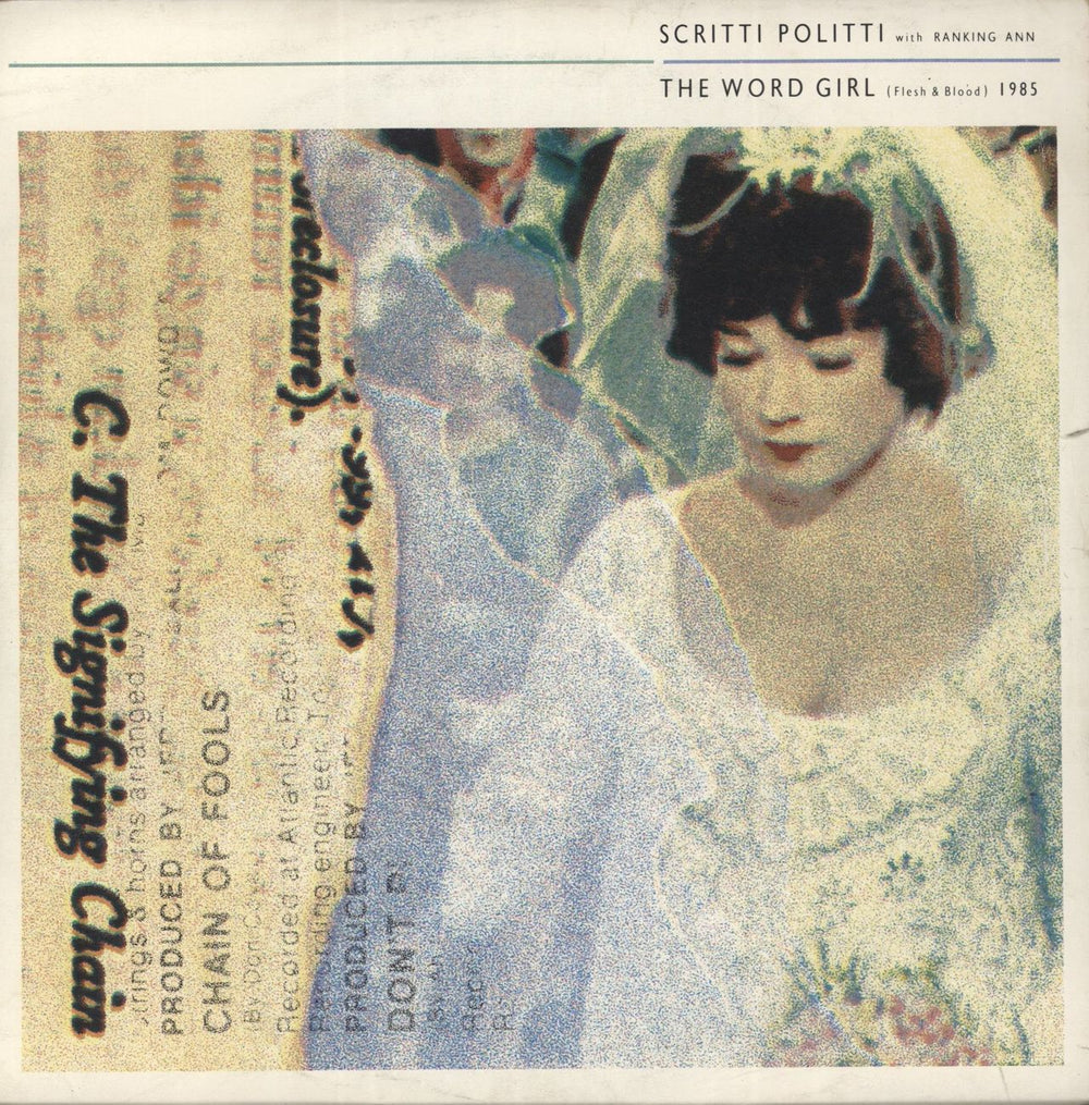 Scritti Politti The Word Girl UK 7" vinyl single (7 inch record / 45) VS747