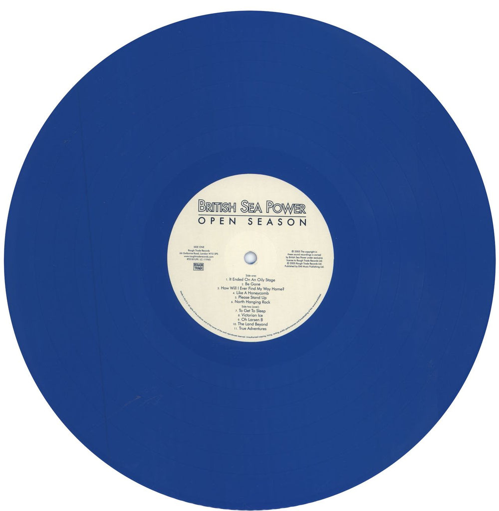 Sea Power Open Season - Blue Vinyl/Picture Disc UK 2-LP vinyl record set (Double LP Album) BPW2LOP786305