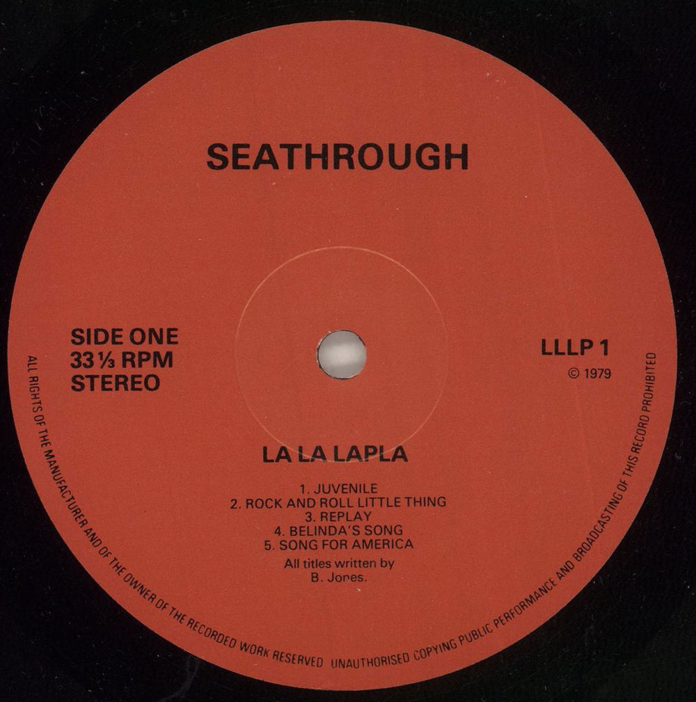 Seathrough La La Lapla UK vinyl LP album (LP record) 0EJLPLA729716