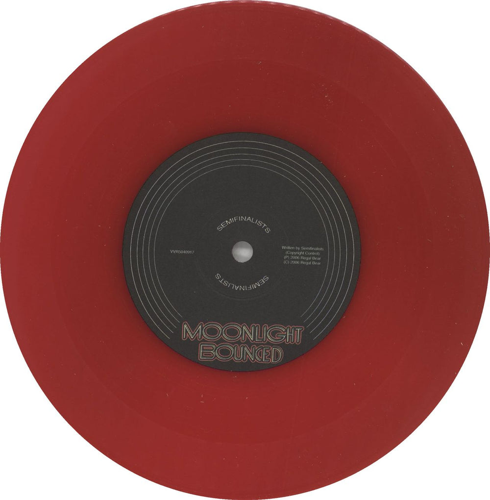 Semifinalists DC - Red vinyl UK 7" vinyl single (7 inch record / 45)