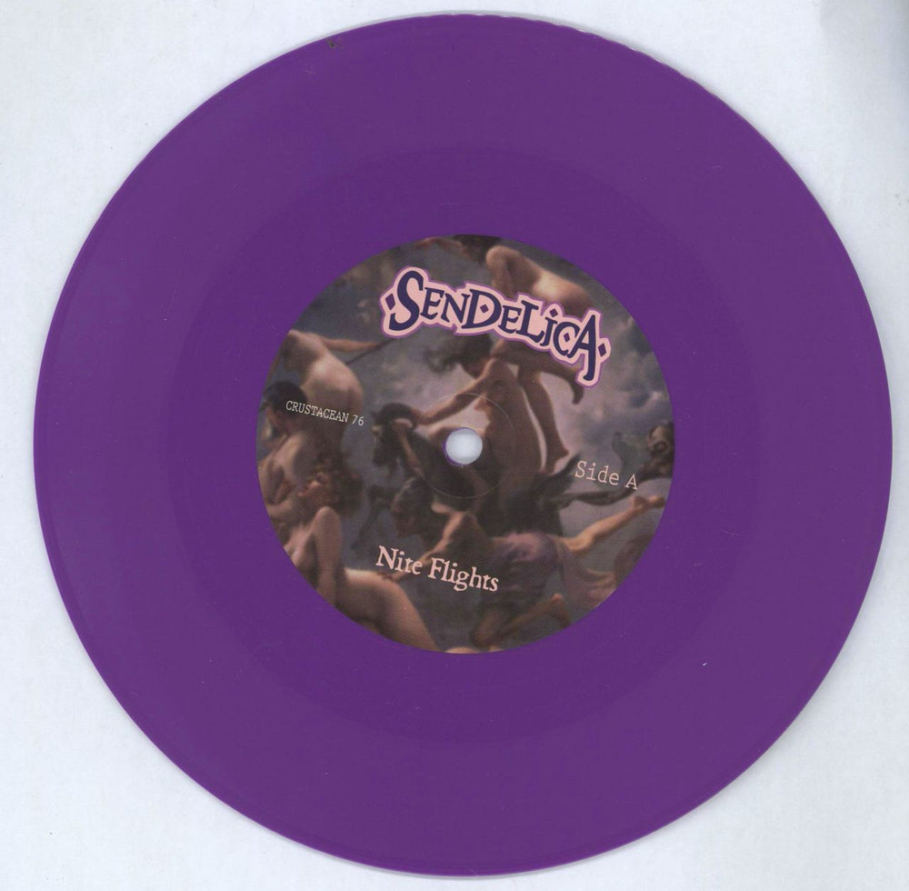 Sendelica Nite Flights - Purple Vinyl + Shrink UK 7" vinyl single (7 inch record / 45) 26O07NI767120