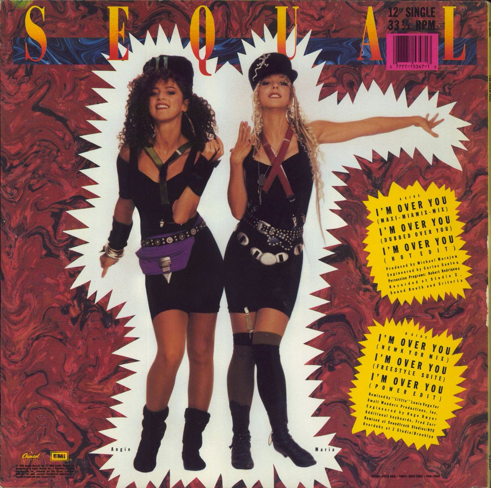 Sequal I'm Over You US 12" vinyl single (12 inch record / Maxi-single)