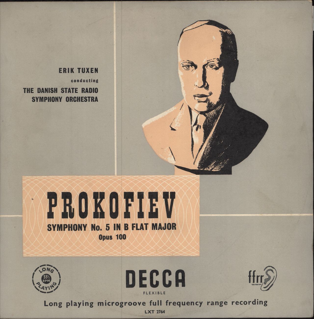Sergei Prokofiev Symphony No. 5 in B Flat Minor, Opus 100 UK vinyl LP album (LP record) LXT2764