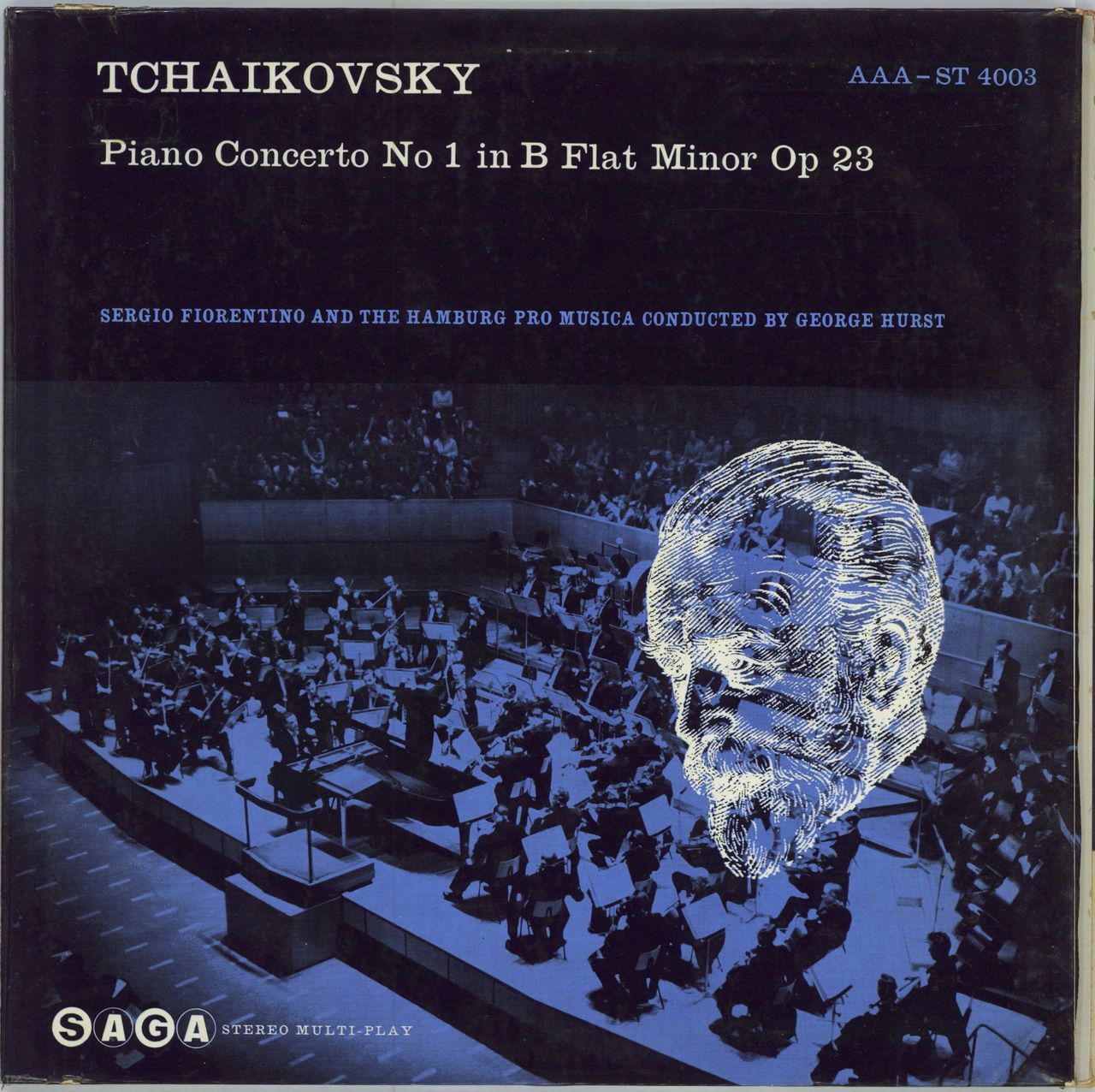 Sergio Fiorentino Tchaikovsky: Piano Concerto No. 1 in B Flat Minor, Op.23 UK vinyl LP album (LP record) AAA-ST4003
