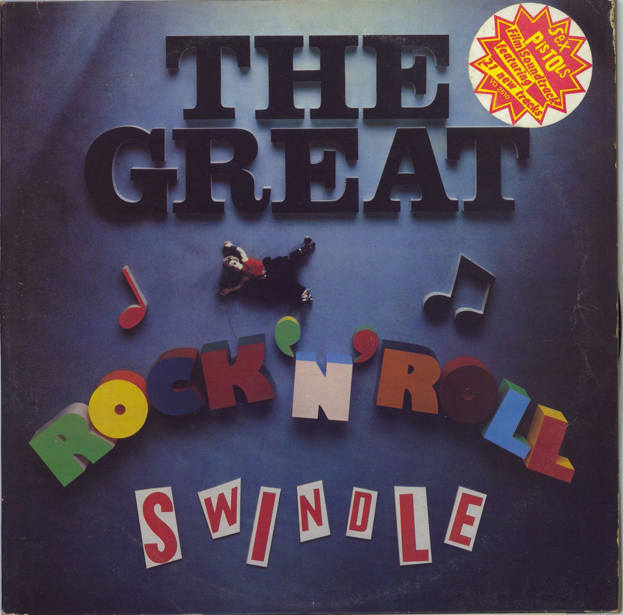 Sex Pistols The Great Rock 'N' Roll Swindle + Insert & Stickers - EX UK 2-LP vinyl record set (Double LP Album) VD2510