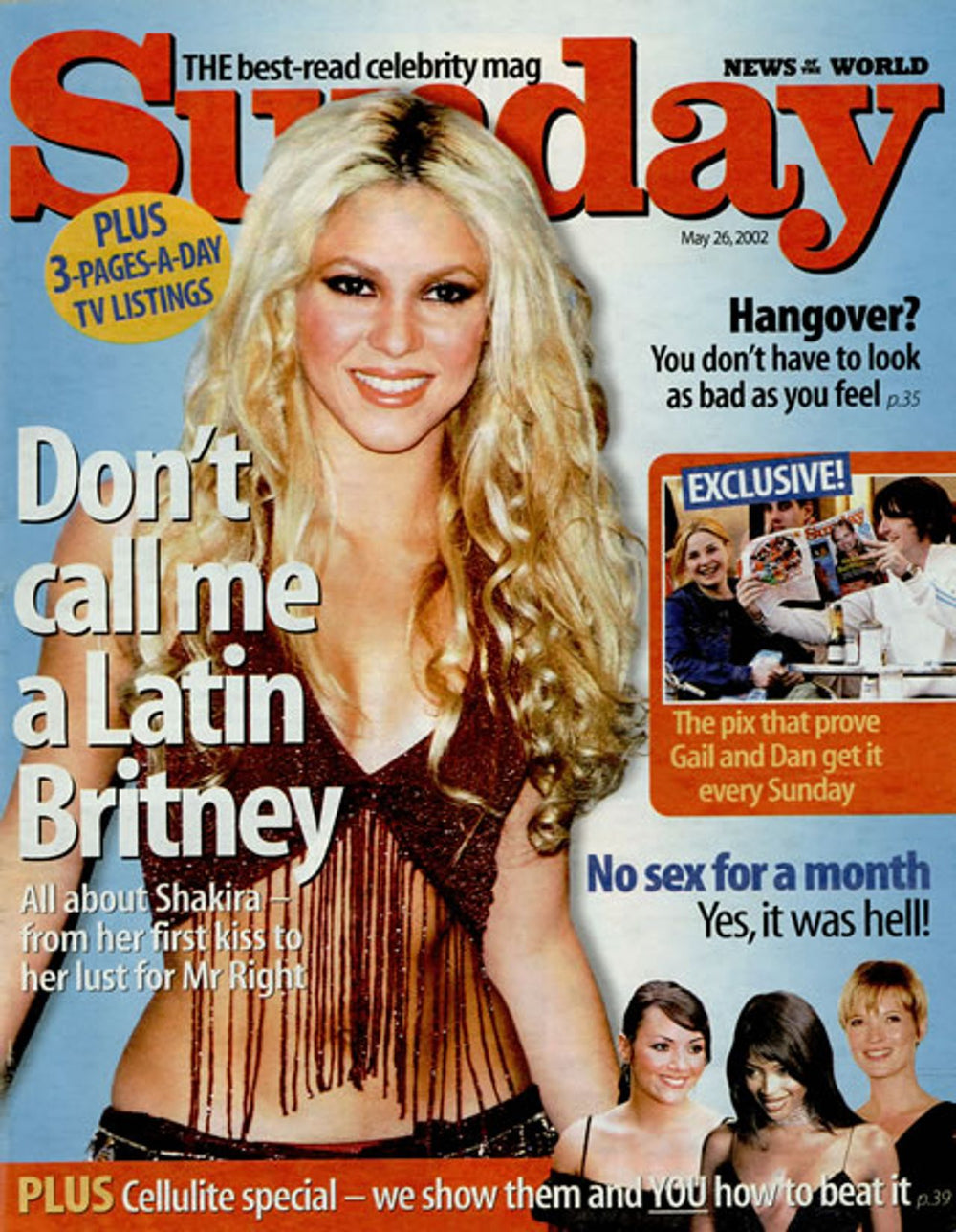 Shakira News Of The World Sunday UK magazine MAY 26