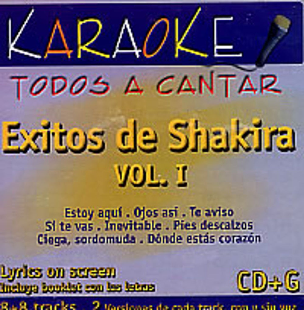 Shakira Todos A Cantar - Exitos De Shakira Vol. 1 Mexican CD album (CDLP) KAR-2021