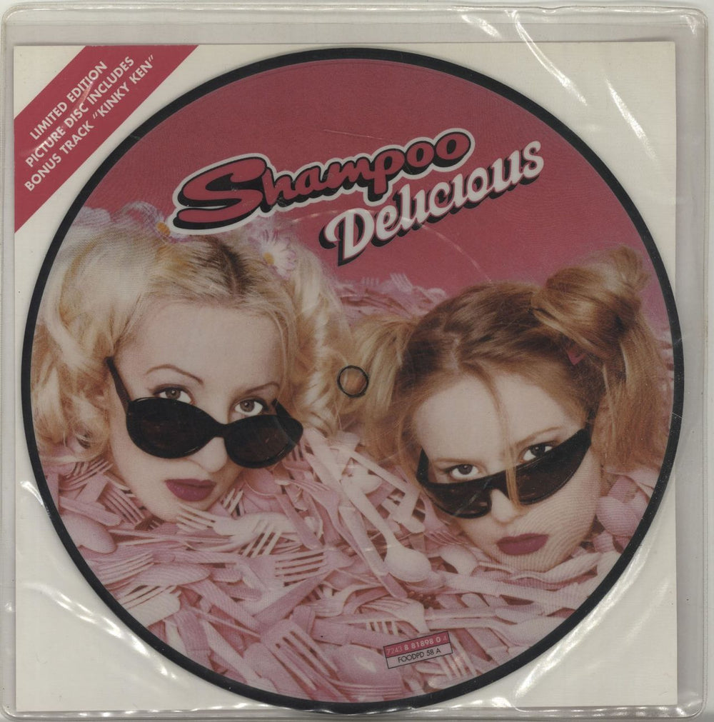 Shampoo Delicious + Insert UK 7" vinyl picture disc (7 inch picture disc single) FOODPD58