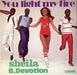 Sheila & B Devotion You Light My Fire - Red Vinyl UK 7" vinyl single (7 inch record / 45) EMI2828