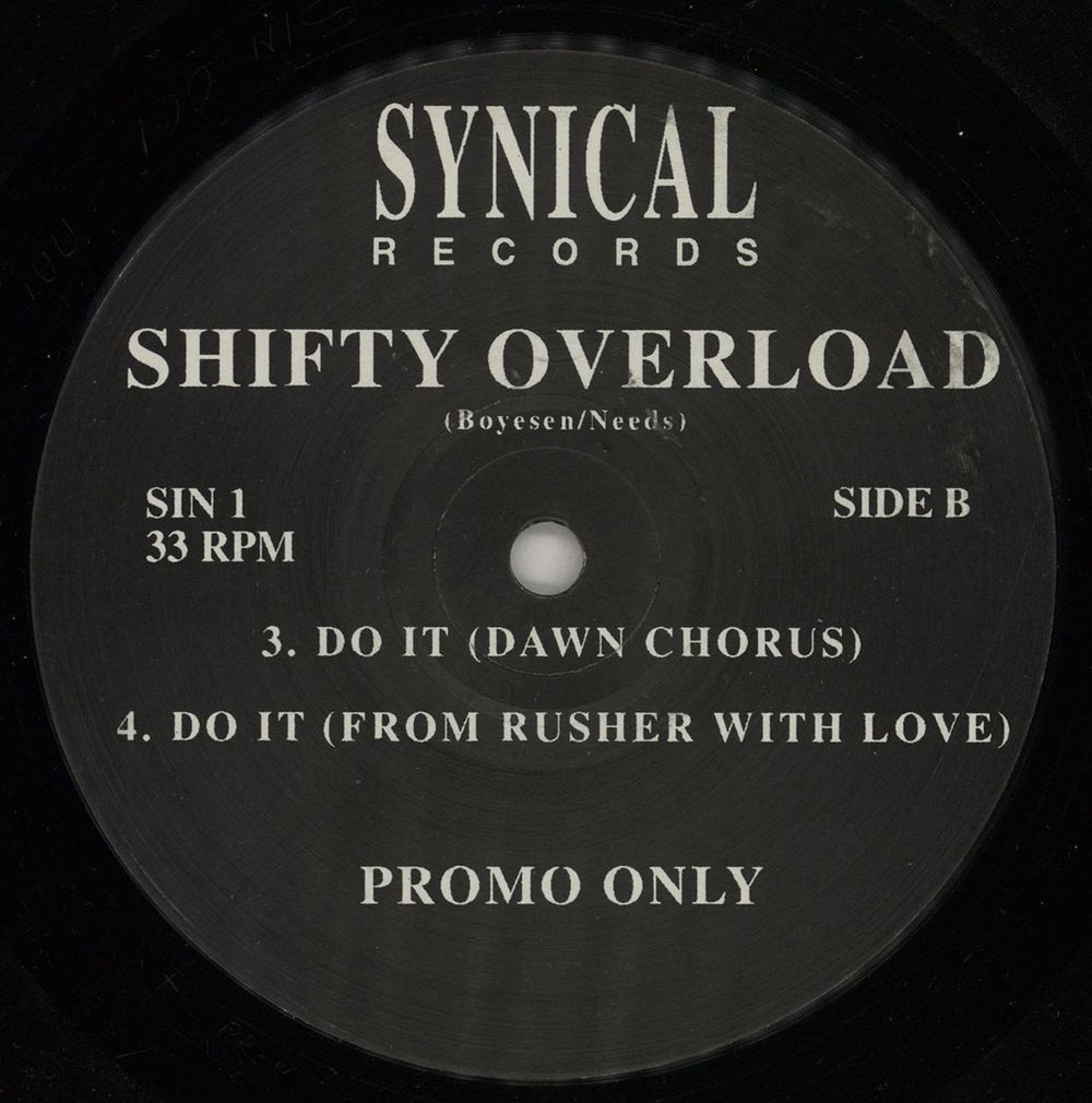 Shifty Overload Do It - Promo UK Promo 12" vinyl single (12 inch record / Maxi-single)