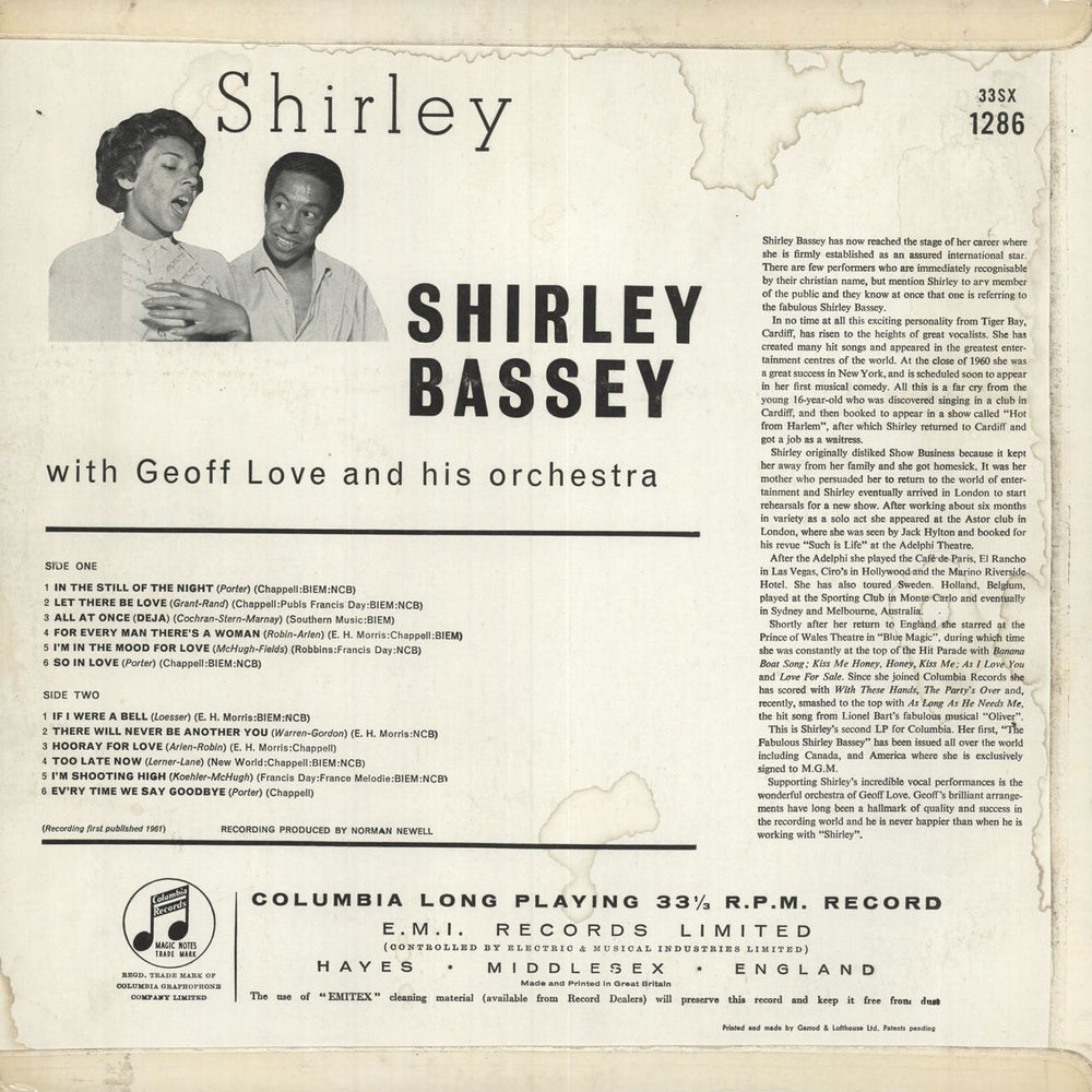 Shirley Bassey Shirley - EX UK Promo vinyl LP album (LP record)