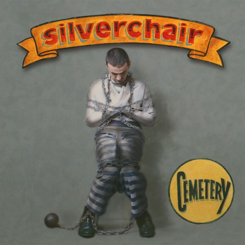 Silverchair Cemetery - Silver & Green Marbled Vinyl #7 UK 12" vinyl single (12 inch record / Maxi-single) SLV12CE800622