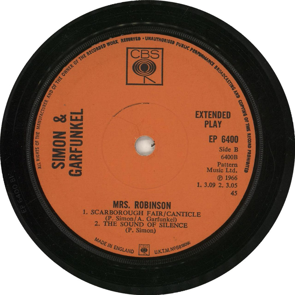 Simon & Garfunkel Mrs Robinson EP - VG UK 7" vinyl single (7 inch record / 45)