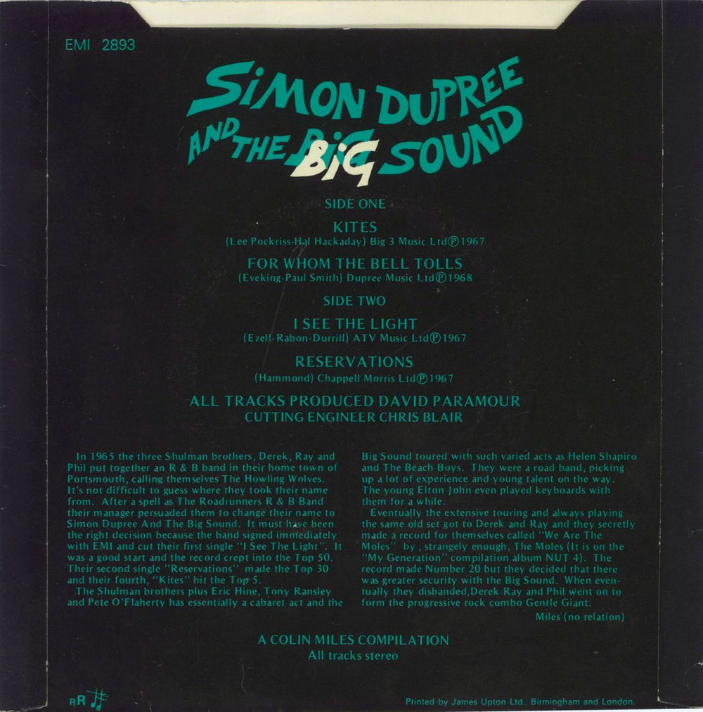 Simon Dupree & The Big Sound Kites EP UK 7" vinyl single (7 inch record / 45)