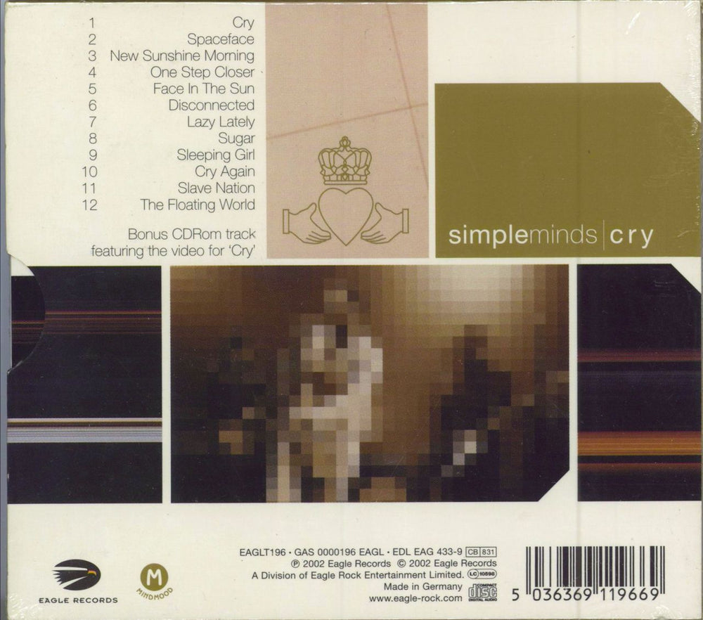 Simple Minds Cry - Limited Slipcase CD-Rom Edition German CD album (CDLP) 5036369119669