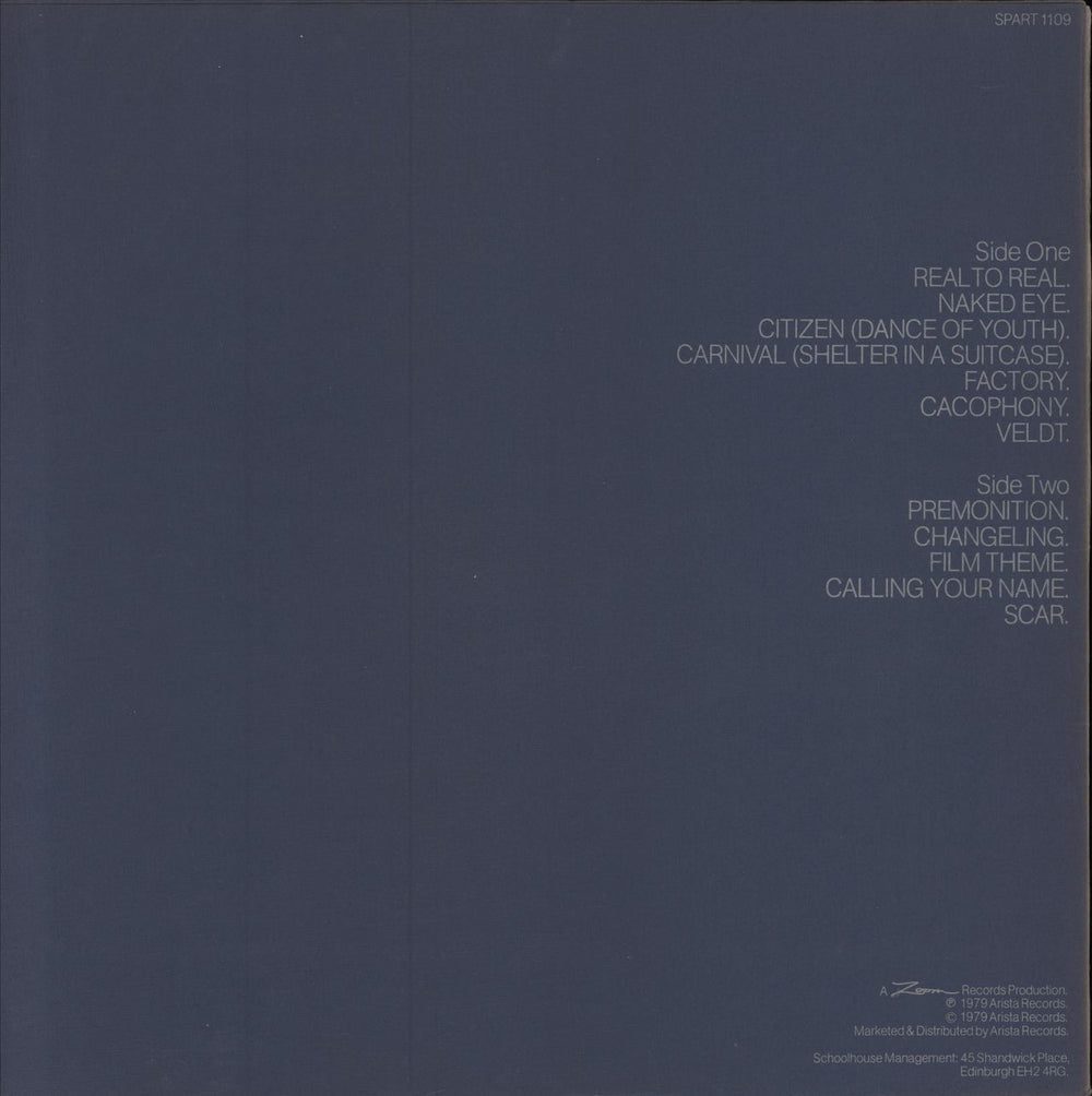 Simple Minds Real To Real Cacophony - 1st - Embossed Sleeve UK vinyl LP album (LP record)