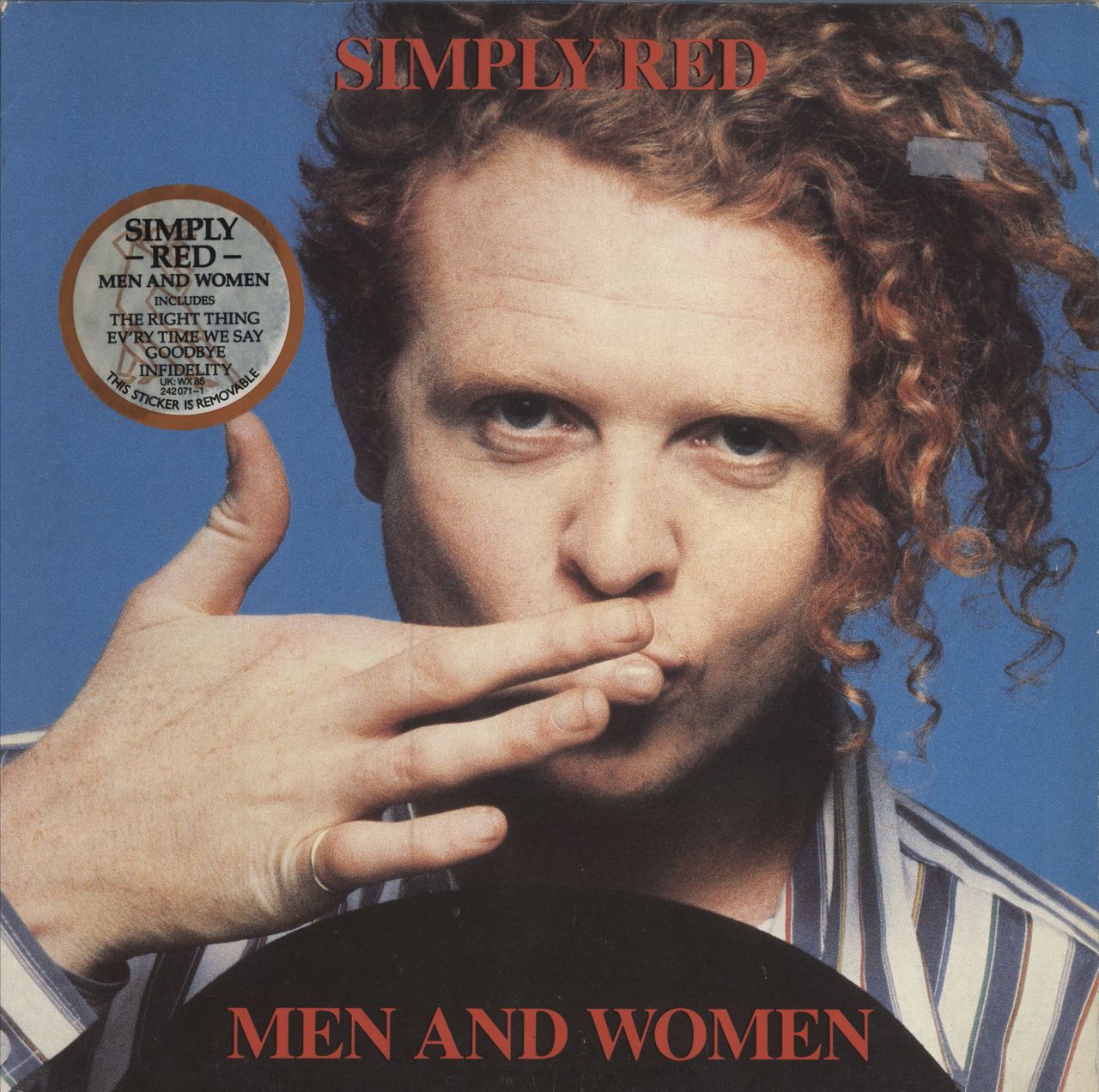 Simply Red Men And Women - 3 song Hype Stickered Sleeve UK vinyl LP album (LP record) WX85