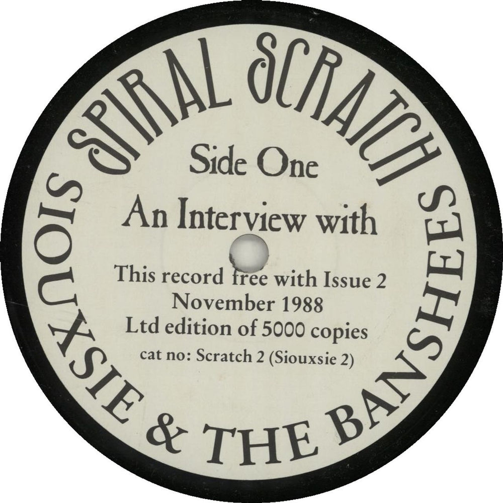 Siouxsie & The Banshees An Interview With Siouxsie & The Banshees UK Promo 7" vinyl single (7 inch record / 45) SCRATCH2